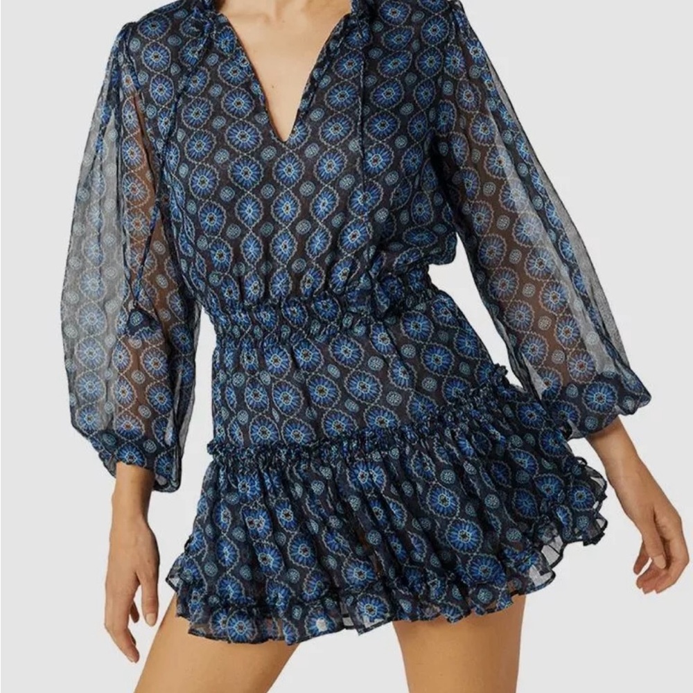 $365 MISA Los Angeles Women Blue Capulet Maxi Dress Size XS $75 OBO